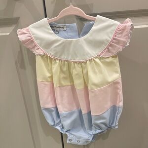 Pastel Color Block Baby Romper